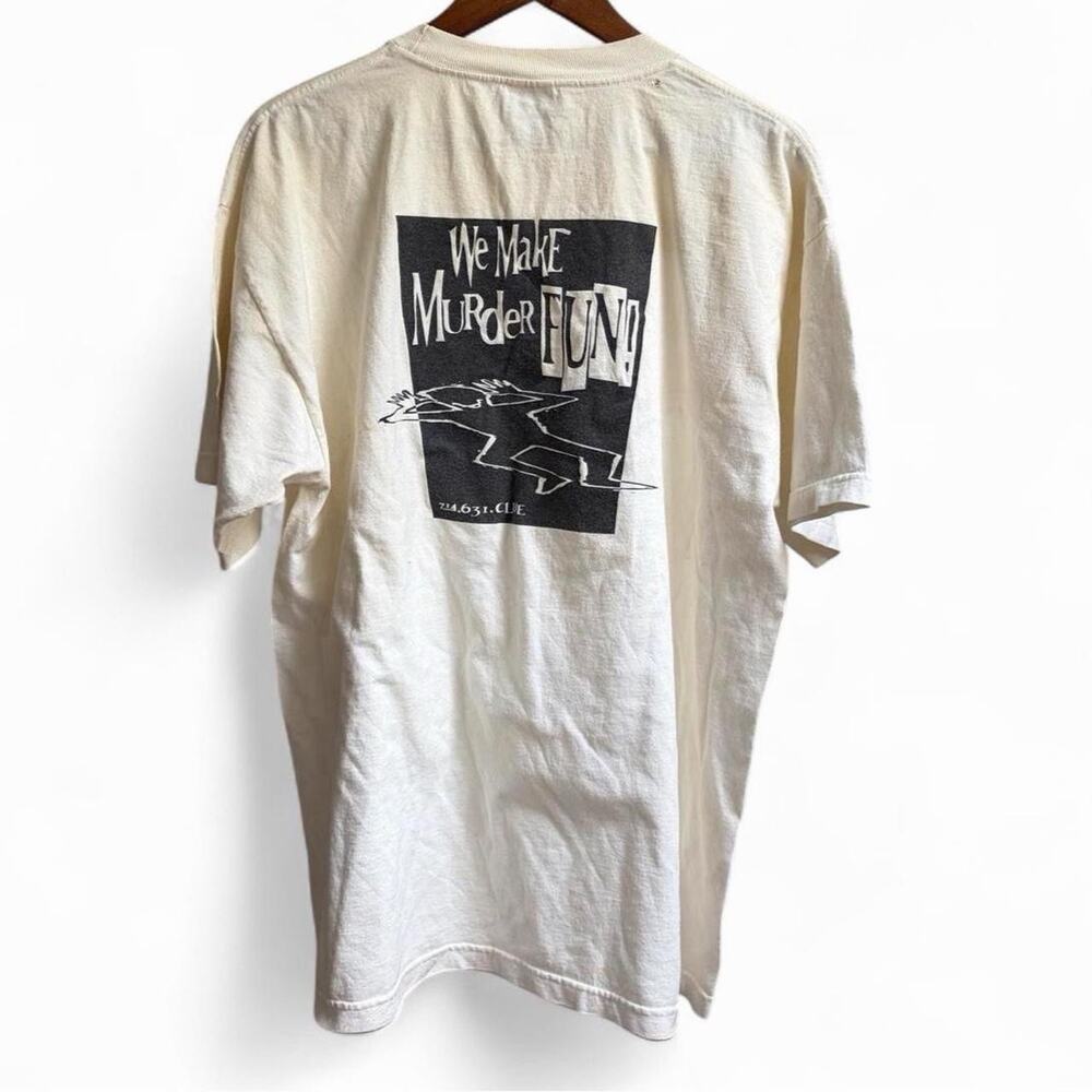 Vintage 90s Murder Mystery Retro Men’s XL Gourmet Detective Tee